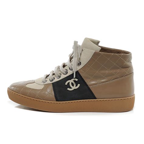 chanel quilted tennis shoes|chanel flat heel shoes.